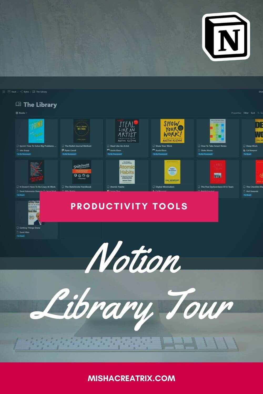 Notion Library Tour - Pin