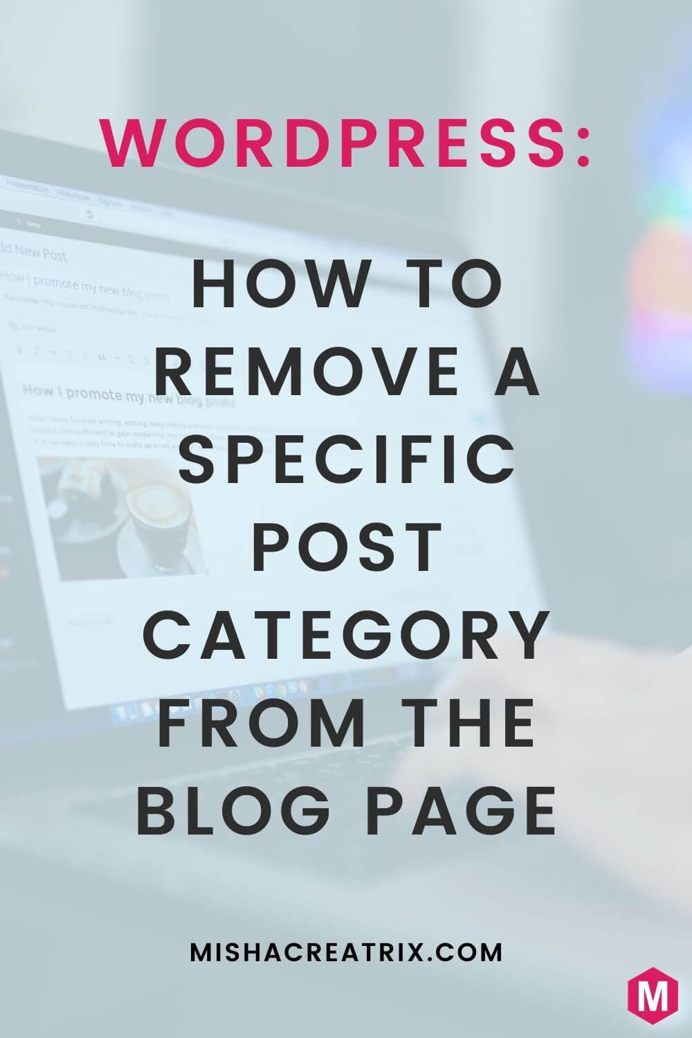Remove A Post Category From The Blog Page In WordPress - Pin