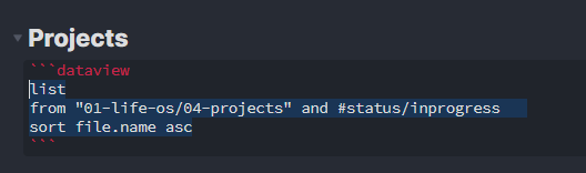 Projects Code Snippet